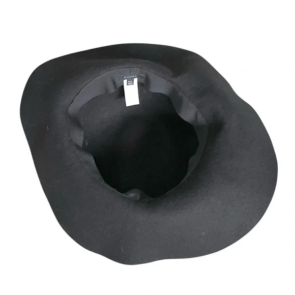 ARITZIA TALULA Baylis Wool Wide Brim Floppy Hat Black M/L - Picture 7 of 11